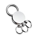 Round Multi Keyring with Large Clip (3 Detachable Rings)