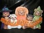 "Happy Halloween" Bear Light, The picture is illustration, the item ships unfinished, completely white