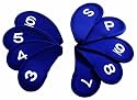 Iron-Headcover-Set aus Neoprene - 3-SW (9 Stück) blau