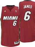 NBA Men's Miami Heat Lebron James Revolution 30 Alternate Swingman Jersey H Size (Garnet, XXX-Large)