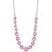 Prettiest Pinks Silver Tone Graduated Bead Necklace