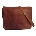 Leder elegante Umh�ngetasche Vintage Schule College Ledertasche Gro� Neu U3