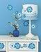 Wallies Blue Posies Flower Wallpaper Cutouts Border