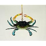 Coastal Maryland Blue Crab 6 Inch 3 Dimensional Resin Ornament