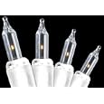 Set of 100 Clear Everglow Mini Christmas Lights With White Wire
