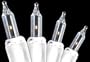 Set of 100 Clear Everglow Mini Christmas Lights - White Wire