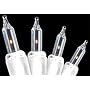 Set of 100 Clear Everglow Mini Christmas Lights With White Wire