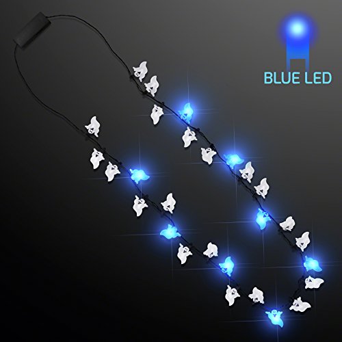 Blue LED Spooky Ghost String Lights Necklace