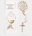 14" Rosary and Bookmark Set - "Remembrance of My First Holy Communion" - Exclusively from Milano, Italy