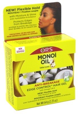 Ors Monoi Oil Anti-Breakage Edge Control Gel 2.25oz Jar