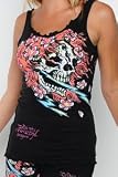 Ed Hardy Black Inside Out Print Tank