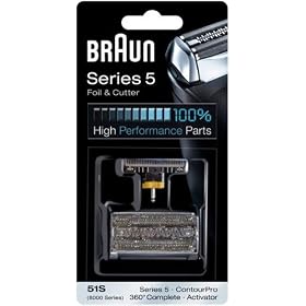 Braun Replacement Foil & Cutter - For 51s Series 5 and 8000 Series Activator, Contour Pro, 360 Complete