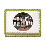 Lucks Edible Image Camouflage Birthday, 1 ea