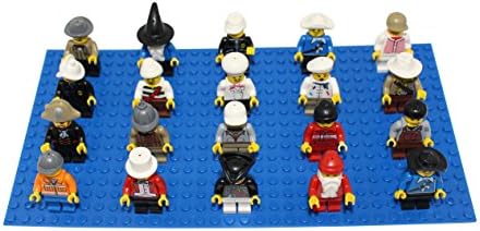 Future Creator Minifigures (Pack of 20, Color May Vary) With a Blue Baseplate 10" x 5"