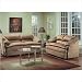 Jaguar Sofa and Loveseat Set in Tan