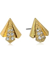 Sam Edelman Pave Fan Gold Stud Earrings