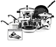 Farberware 50049 Classic Stainless Steel 15-Piece Cookware Set