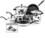 Farberware 50049 Classic Stainless Steel 15-Piece Cookware Set