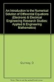 An introduction to the numerical solution of differential equations