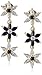 Amazon Collection Yellow Gold-Plated Sterling Silver Sapphire Flower Dangle Earrings
