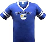 Uruguay Shield International Soccer Ringer T-shirt, Uruguayan Soccer Mens Ringer T-shirt