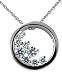 Sterling Silver 0.9 CTW Round Cobblestone Pendant on 18" Chain