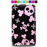 Zebra Snap On Case for Itouch 2nd and 3rd generation Ipod Touch 8G 16G 32GB 64GB (Black Pink Skull)
