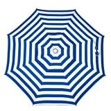 6ft Deluxe Cabana Striped Beach Umbrella with Tilt & Vent