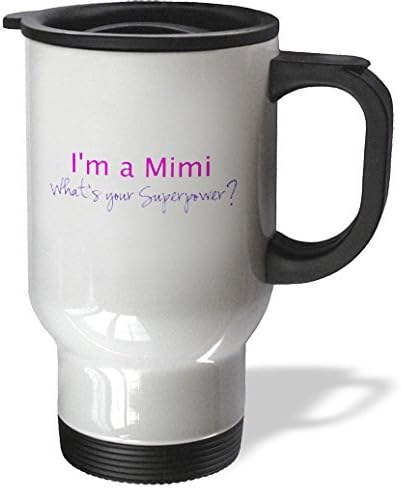 Yuiekim Im A Mimi Whats Your Superpower 14oz White Travel Mug Coffee Mug