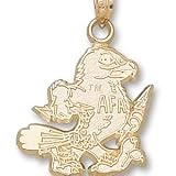 Air Force Falcons Solid 14K Gold ''AFA'' Falcon 3/4'' Pendant