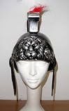 213200 Roman Helmet With Red Marabou Brush Import