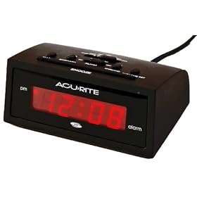 ACU-RITE 13002 Challenger LED Alarm Clock-Black by Get Organized