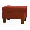 Carolina Cottage SH2554-23-G027 Upholstered Ottoman, Rust Chenille