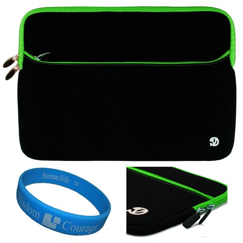 Netbook 12.1 inch carry case for Lenovo Thinkpad X201 X200 X201S 3249-MDU Lenovo S12 X60 1706 (Black-Green)