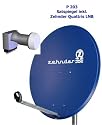 P203 Zehnder Sat Spiegel AY 80-99 80cm blau inkl. Quattris LNB