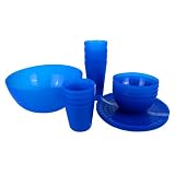 Polypropylene 33-pc. Dinnerware Set - Blue