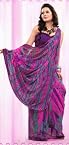 Multicolour Georegette Saree