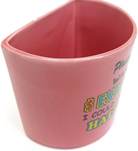 Plastic Surgery, $ Expensive $, I Could Only Afford Half a Cup, Unique Plastic Surgery Rose Pink Ceramic Half Mug, Rose Pink