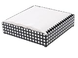 Present Time Napkin holder square metal black checker