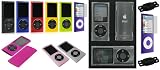 Hard Shell Polycarbonate Crystal Case Cover with Screen Protector for the New Apple iPod Nano Nano-Chromatic 4th Generation 8 gb 8gb 16 gb 16gb 32 gb 32gb + Bonus Young Micro Shoe Silicone Pouch for Nike+ Sensor (Nano Chromatic Not Included)
