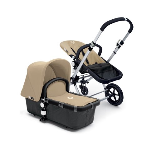 Bugaboo 2011 Cameleon Stroller - Dark Grey Base/Sand Canvas Tailored Fabric Set