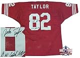 John Taylor Autographed/Hand Signed Custom Red Jersey with SB XXIII GW Catch Inscription