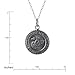 Amazon Collection Sterling Silver United States Marine Corps Medallion Pendant Necklace, 18