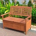 Hardwood Garden / Hallway 2 seat Bench with storage