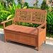 Hardwood Two Seater Storage Bench