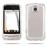 iNcido Brand Cell Phone Trans. Clear Protective Case Faceplate Cover for LG Optimus M MS690