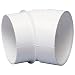 AIRVAC VM113/5518 45 SHORT SPIGOT MALE-TO-FEMALE PVC FITTING