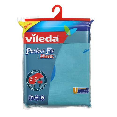 Vileda 03050 Perfect Fit- Elastic, Universale Paßform für Bügeloberflächen von 114-122cm Länge 34-42cm Breite, in rot oder blau (sortiert)