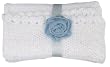 Handmade Lightweight and Soft Baby Blanket - Crystal White (100% Hand-crocheted)