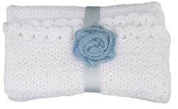 Handmade Lightweight and Soft Baby Blanket - Crystal White (100% Hand-crocheted)